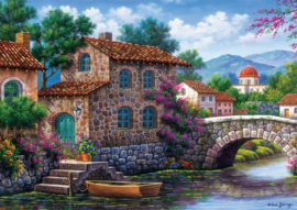 Art Puzzle 5070 - Canal With Flowers - 500 stukjes