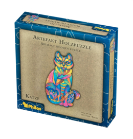 Artefact Houten Puzzel - Kat - 161 stukjes