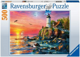 Ravensburger - Vuurtoren in de Avond - 500 stukjes