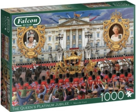 Falcon de Luxe 11371 - The Queen's Platinum  Jubilee -1000 stukjes