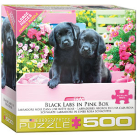 Eurographics 5462 - Black Labs in Pink Box - 500XL stukjes