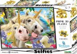 TFF 3D Image Puzzel - Unicorn Selfie - 100 stukjes