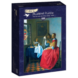 Bluebird Johannes Vermeer - The Girl With the wine Glass - 1000 stukjes
