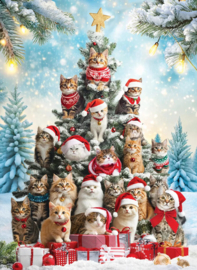 Eurographics 6072 - Christmas Tree Cats - 1000 stukjes