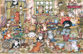 Gibsons 6428 - Courtyard Cats - 1000 stukjes