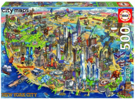 Educa - Kaart van New York - 500 stukjes