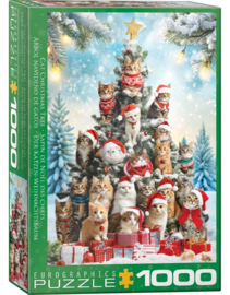 Eurographics 6072 - Christmas Tree Cats - 1000 stukjes