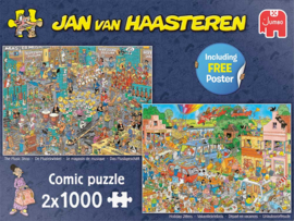 Jan van Haasteren - De Muziekwinkel en Vakantiekriebels -  2x1000 stukjes