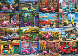 Eurographics 5916  - 16 Scooters - 1000 stukjes