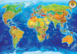 KS - World Political Map - 1500 stukjes