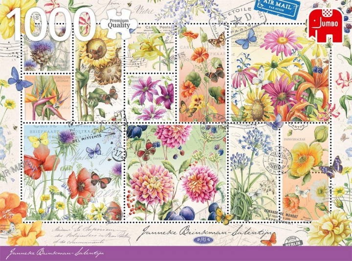 Jumbo Janneke Brinkman - Zomer Bloemen Postzegels  - 1000 stukjes