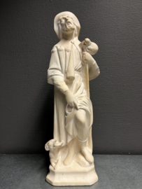 Heiligenbeeld Rochus van Montpellier, 42 cm, Gips (7)