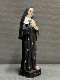 Heiligenbeeld Rita Heilige, Bijen habijt, 15cm, resin. (2)