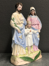 Heiligenbeeld heilige Familie  biscuit, 1900, 20x12cm. (2)