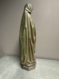 Heiligenbeeld Anna van Jeruzalem, 41 cm, gips, antiek. (5)