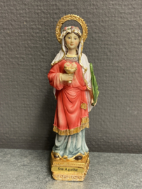 Beeld Heilige Agatha, 14 cm, resin. (10)