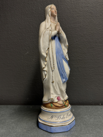 Onze-Lieve-Vrouw van Lourdes – antiek Mariabeeld van biscuitporselein, ca. 1900