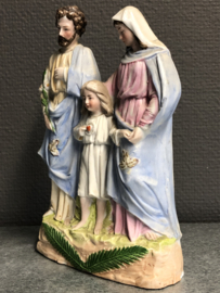 Heiligenbeeld heilige Familie  biscuit, 1900, 20x12cm. (2)