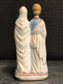 Heiligenbeeld heilige Familie, biscuit porselein, 13cm, 1880 (2)