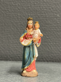 Heiligenbeeld Maria OLV Hulp der Christenen (vuistbeeldje), 7.5 cm, resin (5)