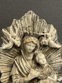 Heiligenbeeld Maria O.L.V Altijd Durende Bijstand, gips, 37 cm (8)