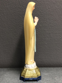 Maria OLV van Lourdes, jaren 50 souvenir, 25 cm, aureool ontbreekt (3)