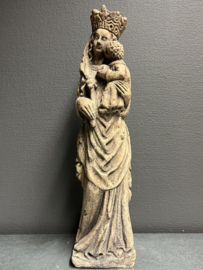 Heiligenbeeld Maria met kind, beton 42 cm, kan ook buiten (8)