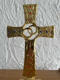 Altaar kruis voor huwelijk met steentjes