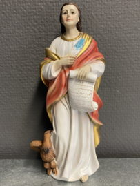 Heiligenbeeld Johannes de Evangelist, 20 cm, resin, (2)