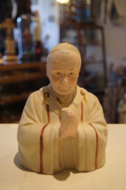 Johannes Paulus II Paus, biscuit porselein 16 cm borstbeeld (10)