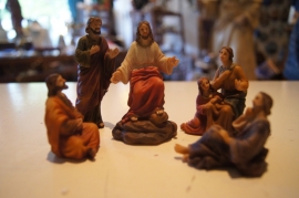 Bergrede van Jezus, 5 delen, resin ca. 9 cm (3)