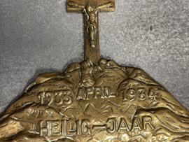 Heilig jaar 1933 - 1934 koperen plaquette 17 x 22 cm (7)