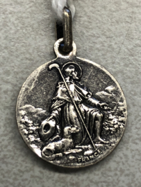 Devotiemedaille Franciscus van Assisi en Rochus, 1.5 cm