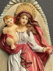 Plaquette Maria met kind, resin, 24 cm (8)