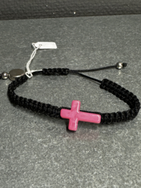 Armband met kruis, verstelbaar.