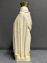 Heiligenbeeld Maria OLV van Dadizele, wit, resin. 26 cm (5)