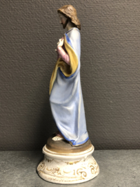 Heiligenbeeld Jezus Heilig Hart 26 cm, biscuit porselein 1900 (1)
