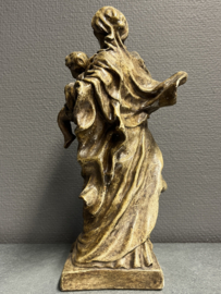 Heiligenbeeld Maria met kind, 31 cm, gips, 1950 (5)