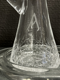 Ampullen, water en wijn, Schaal 20 x 10 cm, karaf 17 cm hoog (3)