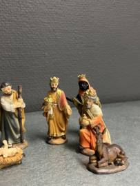 Kerstgroep 11 figuren, resin, 7 cm (9)