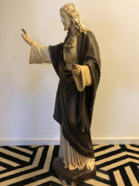 Heiligenbeeld Jezus Heilig Hart beeld, 85 cm, gips, 1900 (G)