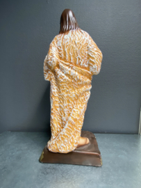 Heiligenbeeld Johannes de Doper, 40 cm hoog met Lam Gods (3)