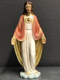 Heiligenbeeld Jezus Heilig Hart 21 cm, resin (0)