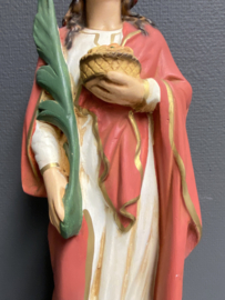 Beeld Heilige Dorothea van Cesarea, gips, 45 cm (7)