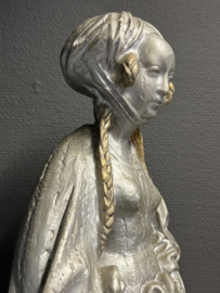 Heiligenbeeld Maria Magdalena met zalfpot, 57 cm, gips, 1930  (10)