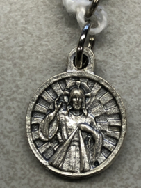 Devotiemedaille Faustina Kowalska en Jezus Barmhartige, 1.5 cm