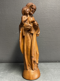 Beeld Sint-Jozef met Kind Jezus – Atelier A. Dolfen, Gips, ca. midden 20e eeuw