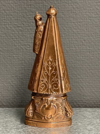 Heiligenbeeld Maria O.L.V van Scherpenheuvel, koper, 17 cm (7)