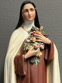 Heiligenbeeld Theresia van Lisieux, 41 cm, gips, lichte beschadigingen (10)