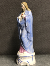 Heiligenbeeld Jezus Heilig Hart, Biscuit porselein, 20 cm 1880 (1)